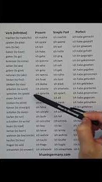 German Language All Basic Verbs In Different Tenses#germanlanguage #learninggermanlanguage