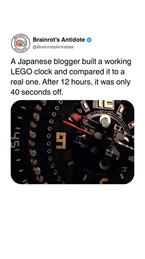 This LEGO Clock Is Shockingly Accurate #lego #engineering #time
