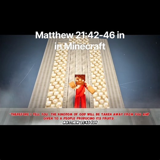 Matthew 21:42-46 in Minecraft and Explained in the description
