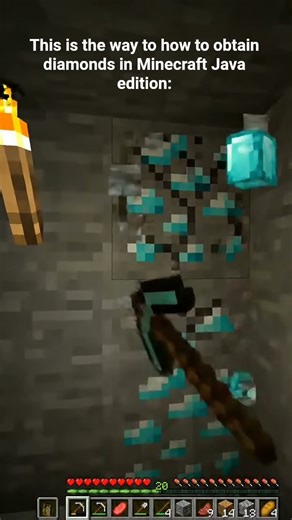 How to obtain/collect diamonds in Minecraft Java edition ( #minecraftjavaedition )