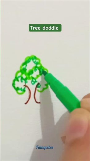 Tree doddle drawing tutorial #shortsviral #artshorts