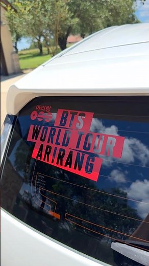 Putting BTS Arirang Decal Stickers On My Car 💜🚙♥️