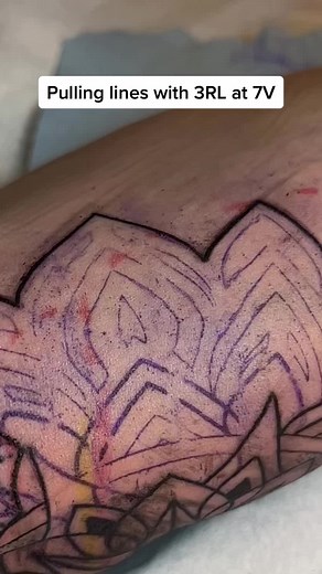 Slow Motion Tattoo Line Work with 3RL at 7V