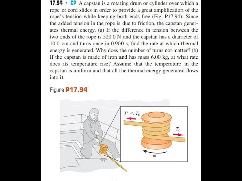 A capstan is a rotating drum or cylinder over which a rope or cord slides in order to provide a grea