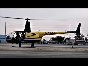Robinson R44 "Doors Off" Helicopter Engine Start, Takeoff & Landing - N234NL