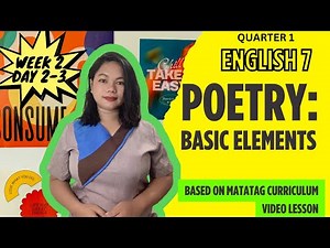 POETRY: Basic Elements | Week 2 | DAY 2-3 | GRADE 7 ENGLISH | MATATAG CURRICULUM BASED | Quarter I