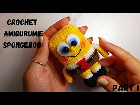Crochet tutorial SpongeBob/crochet amigurumi for beginners/part 1