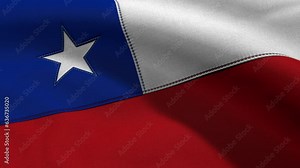 Chile Flag Loop Animation Background