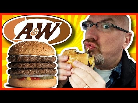 A&W Grandpa Burger Combo Meal Review & Drive Thru Experience