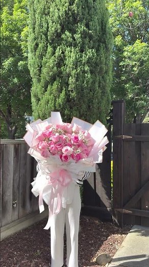 🌸 Luxury Pink Rose Bouquet | Elegant Flower Arrangement