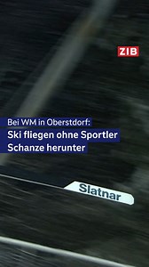 Plötzliches Eigenleben: Die Ski des slowenischen Skifliegers Domen Prevc haben sich bei der Skiflug-Weltmeisterschaft in Oberstdorf (Deutschland) unerwartet selbstständig gemacht. Sie rasten unkontrolliert die Schanze hinunter, während sich ein anderer Kandidat gerade auf seinen Sprung vorbereitete. Verletzt wurde niemand. Prevc durfte im ersten Durchgang aber nicht mehr antreten, weil er seine Ski nicht rechtzeitig zurückbekam. (JF/MK) | Zeit im Bild