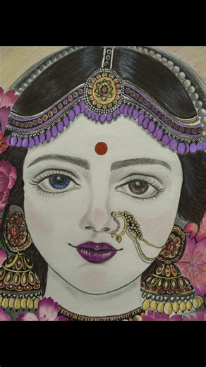 Radha ji sketch #art #sketch #mixedmedia #painting #drawing #arttrend #radharani #radha