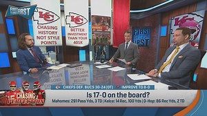 215K views · 3.4K reactions | “I don’t know if the record’s gonna be perfect, but I know Patrick Mahomes. Whenever he needs to be, he’s gonna be perfect.” Nick Wright reveals his Chiefs banners: | First Things First on FS1 | Facebook
