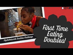 I Tried the FlipDaNetwork Trinidadian DOUBLES Challenge! (First Time) 🌶️