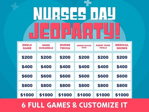 Nurse Games, Nurse Jeopardy Game – Nursing Trivia for Nurses Week, Nurse Party Game, Medical Quiz, Hospital Team Building Activity - Etsy