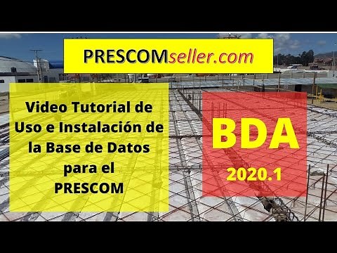 Tutorial Instalación Nueva Base de Datos para el PRESCOM - BDA.2020.1 -
