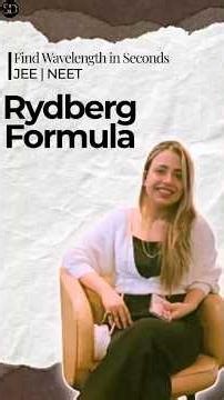 Spectral Lines & Rydberg Formula Explained🔥Wavelength Calculation JEE NEET Chemistry #crashcourse