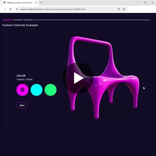 Custom UI. Same Grasshopper based configurator engine. | Modelup