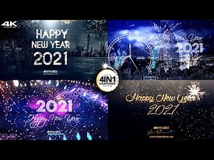 New Year Countdown 2024 4 in 1 4K FOOTAGE