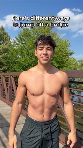 Different Ways to Jump off Bridge (Wait for the backflip) *I am a professional don’t try this at 🏡