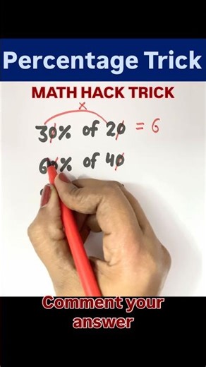 Percentage trick ||#maths #viral #percentage #tricks #mathstricks #learning #shorts #youtubeshorts