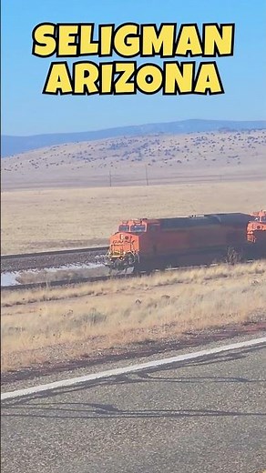 A BNSF Train Echoing Through Route 66 Country Near Seligman, AZ