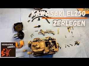 Vergaser Kawasaki EL250 zerlegen , ausführlich erklärt vom Vergaseronkel