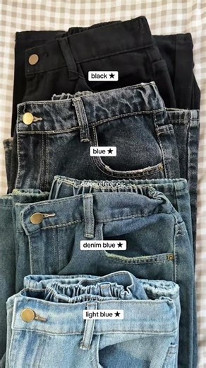 ☆ Comparing all the colors of EMMIOL baggy jeans #emmiol #ootd #jeans #outfitideas #denimjeans