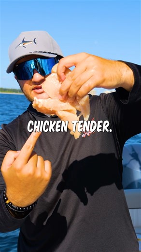 Fishing With A Chicken Tender 🍗 #fishing #shorts