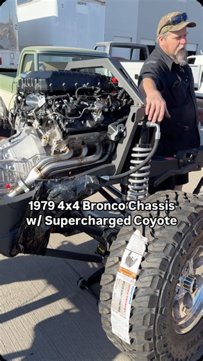 FAT FENDER GARAGE on Instagram: "Quick wheel swap on our brand new 78-79 Bronco chassis before it heads out. This supercharged beast of a frame is basically ready to drive, and is off to Michigan to be united with its body. Love seeing these projects come together so we’re super excited to see the build. Head to our YouTube to watch Jason and Nate walk through it— new video out now. Got a Bronco project sitting around? Our Gen 1 and 2 chassis with @porterbuilt are ready to transform it. 2WD or 4