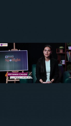 Catch JRF Achiever Priyanka Chugh on BYJU’S EXAM PREP SPOTLIGHT. Know how she prepared and use the strategies to ace the UGC-NET JRF 2022. #byjusexamprep #byjusexamprepachievers #byusexamprepugcnet #JRF #jrfresults #UGCNET#ugcnetpaper1 #reelkrofeelkro #reels #reelsvideo | BYJU'S Exam Prep for UGC NET & JRF | Facebook