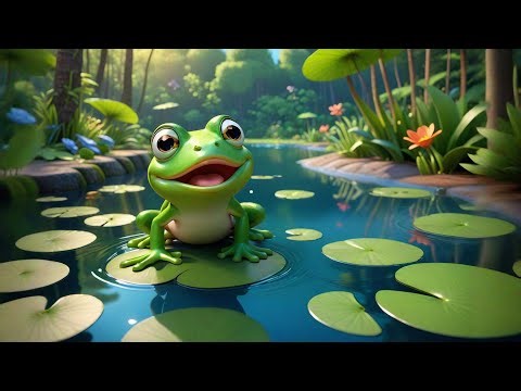 Four Little Frogs Go Ribbit Ribbit | Frog Song for Kids | Nursery Rhymes and Learning Fun