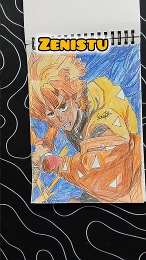 how to make zenitsu drawing from demonslyar #shorts #demonslyar #zenitsu