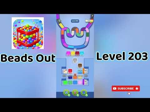 🎮 Beads Out Level 203 Walkthrough 🧩 | Tricky Bead Puzzle Solution | Mini Boss