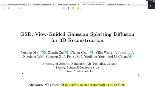 【三维AIGC】GSD：从单张视图中重建3DGS的扩散模型