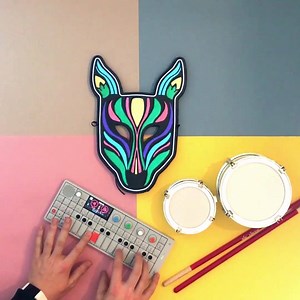 I made a loop with my OP-1 and toy drums to show how the Slow Magic masks react to sound! ⇨ Now shipping worldwide ♡ | Slow Magic