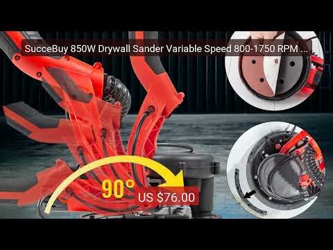 SucceBuy 850W Drywall Sander Variable Speed 800-1750 RPM Elect... — Best Buy 2026 | Great Quality!