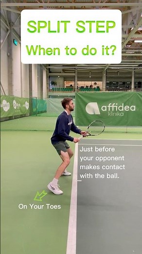 Master the Split Step in Tennis. When and how to do it? #tennis #tennisfootwork #tenniscoach