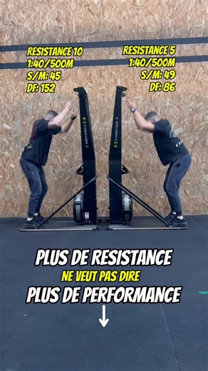 Lucas Moruzzi on Instagram: "📚Sur cette vidéo, aucune des résistances n’est adaptée. 10 (DF 152) sera trop coûteux musculairement. 5 (DF 86) ne sera pas assez efficient. Chacun doit trouver sa résistance en fonction du type d’effort, de son gabarit et de sa technique. 💡il vaut mieux être trop bas que trop haut. 📊J’ai demandé au top 10 athlètes de la saison 2025 leur facteur de résistance sur le 500 m, le 2 km et le marathon SkiErg. Voilà ce qui en ressort. ➡️500 m entre 120 et 140 ➡️2 km entr