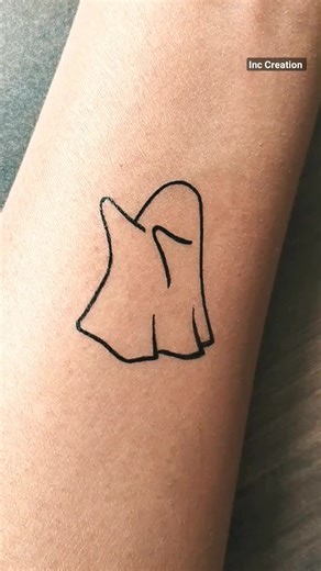Cute spooky ghost tattoo ideas. #tattoo #viral #art#trending #drawing#easytattoo #easytattoo