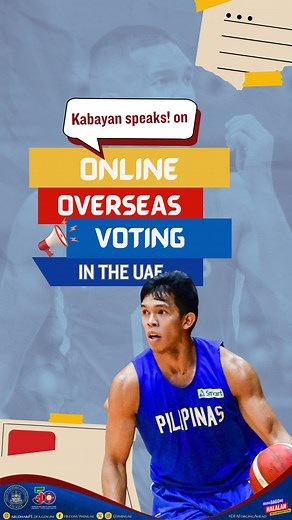 Panawagan mula kay Filipino hoops hero and international basketball star Thirdy Ravena now playing for our very own Dubai Basketball Club. Tara na mag online voting na! #DFAForgingAhead #PHinUAE | Philippine Embassy in UAE