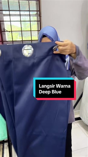 Serious lawa gila warna deep blue, siapa tema raya tahun ni warna blue cuba tukar langsir rumah korang warna ni. Cantik sangat #langsirraya ni