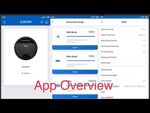 950/T5 - Software app tutorial of Ecovacs Deebot OZMO T5/950 - 920 etc.