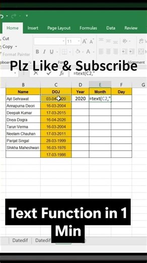 TEXT Function in Excel Explained in 60 Seconds