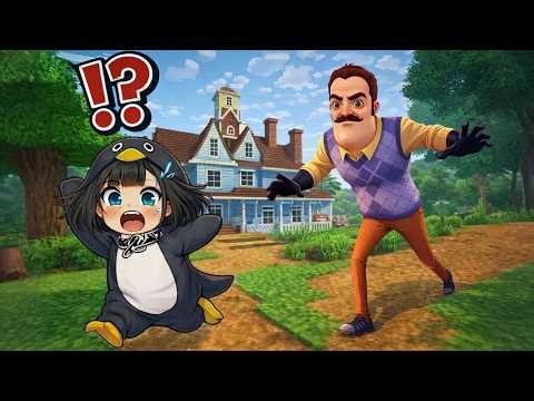 Hello Neighbor in Minecraft?! GuguGaga Penguin Sneaks Into the House!