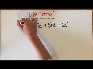 Algebra - Like Terms - Simplifying Expressions and Equations