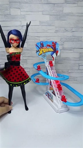 Unique Marvel fun slide & transforming miraculous dolls