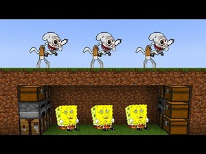 3 SpongeBob Speedrunners VS 3 Insane Squidward Hunters