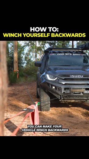 How to... winch yourself backwards? 👀 It's simpler than you think! 👉 - EFS 4x4 Accessories | #4x4 #offroad #overlanding #recovery #winch | 4WD 24/7