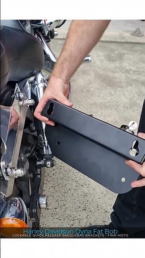 Lockable Quick Release Saddlebag Brackets for Dyna Fat Bob FXDF - Finn Moto #fatbob #harleydavidson